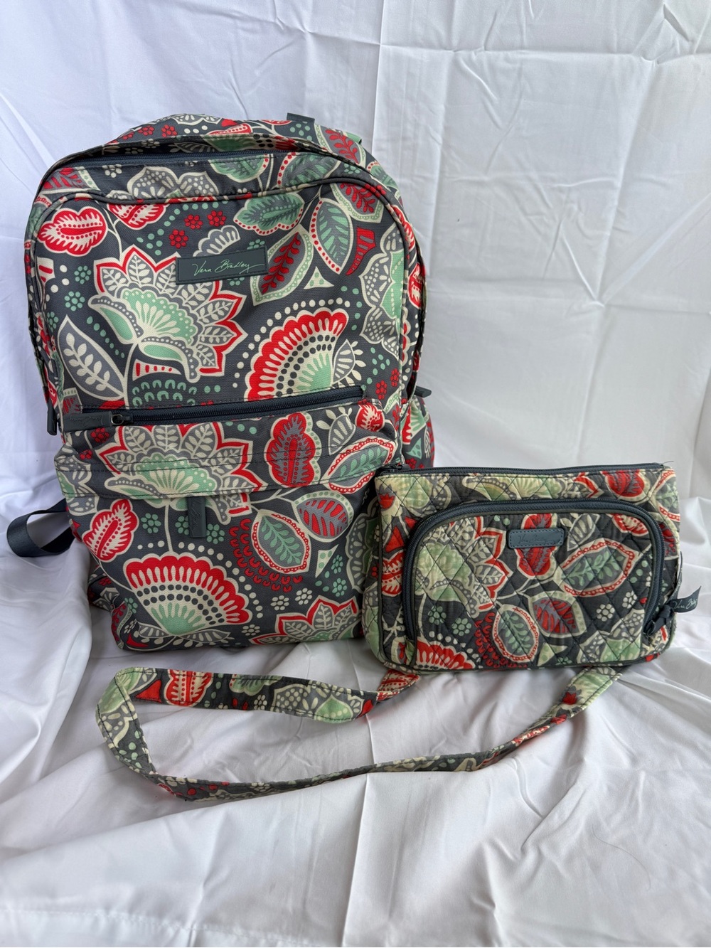 Vera Bradley Retired Nomadic Floral Matching Set Backpack & Crossbody